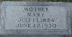 Maria 'Mary' Adriana Vander Stoep nee Van Pelt Gravestone, West Lawn Cemetery
